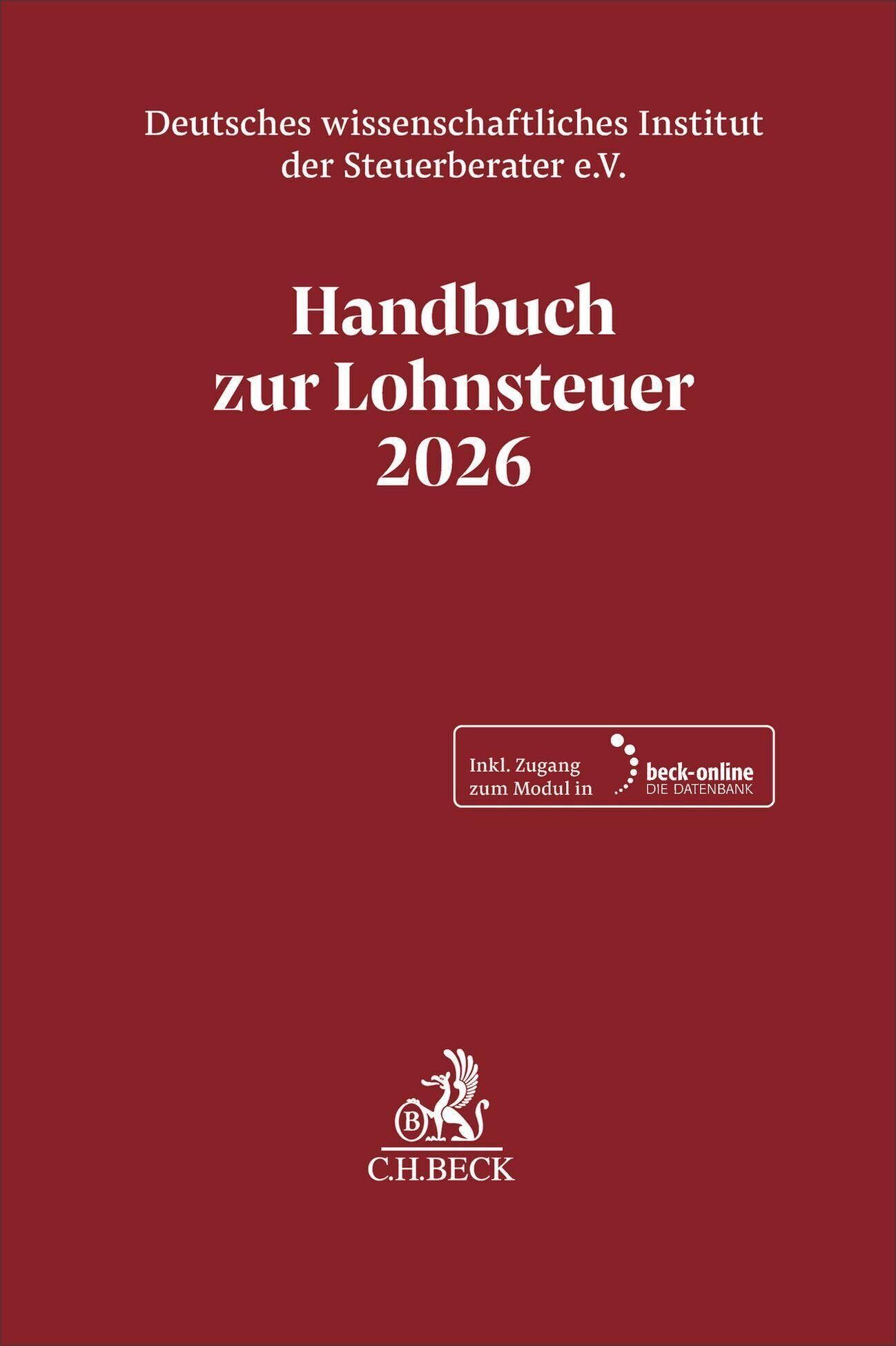 Handbuch zur Lohnsteuer 2026. LSt 2026 - Preis vom 18.10.2026 15:28:09 h