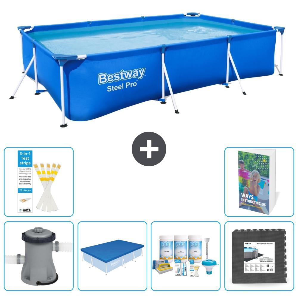 Bestway Steel Pro Rechteckig - 300x201x66 cm - 5-teilig S238