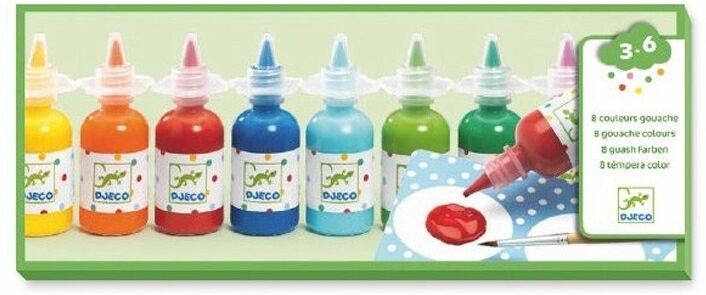 8 bouteilles de gouache - Djeco
