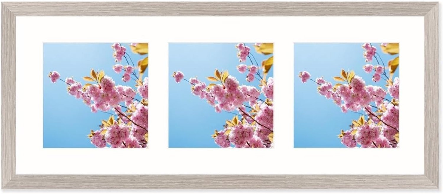 Anima Triptych fotolijst lichtgrijs 15 x 15 cm