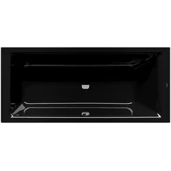 KALDEWEI PURO NEXT COMBI Mod. 1435, Rechteck-Badewanne mit Duschzone links, 170x80cm, 143523000701, Farbe: Schwarz