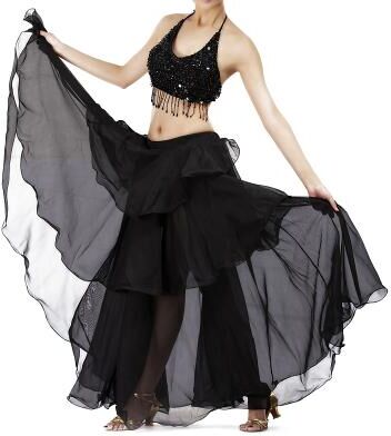 LightInthebox Belly Dance Skirt Ruffles Tier Women's Training Chiffon