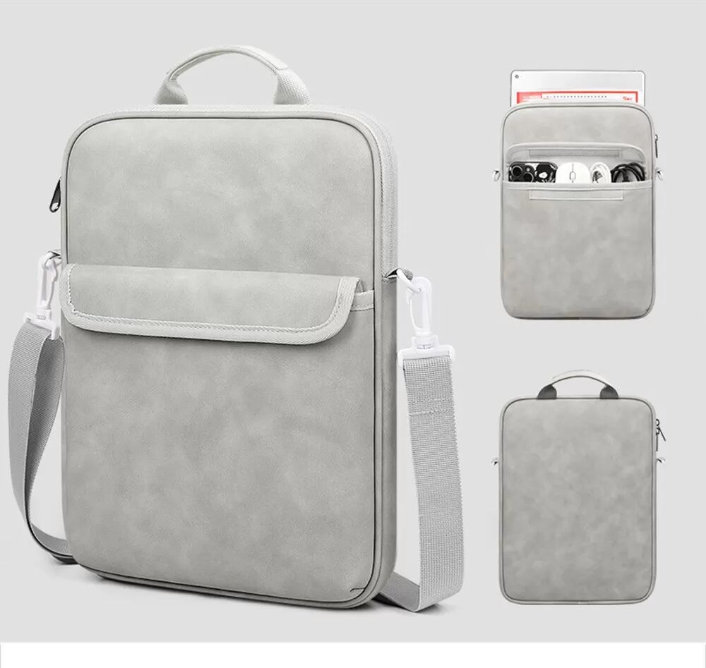 INF Business-Laptoptasche mit Griff – Wasserdichte, stoßfeste Tablet-Tragetasche Grau 11 Zoll
