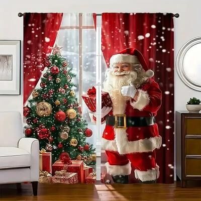 Uplifted Finds Pole Bag Curtain Christmas Tree Home Decoration For Living Room And Bedroom 24 W X 59 L (60 X 150 Cm) X