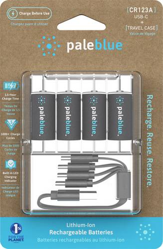 Paleblue Spezial-Akku CR123 Li-Ion 3V 860 mAh 4St.