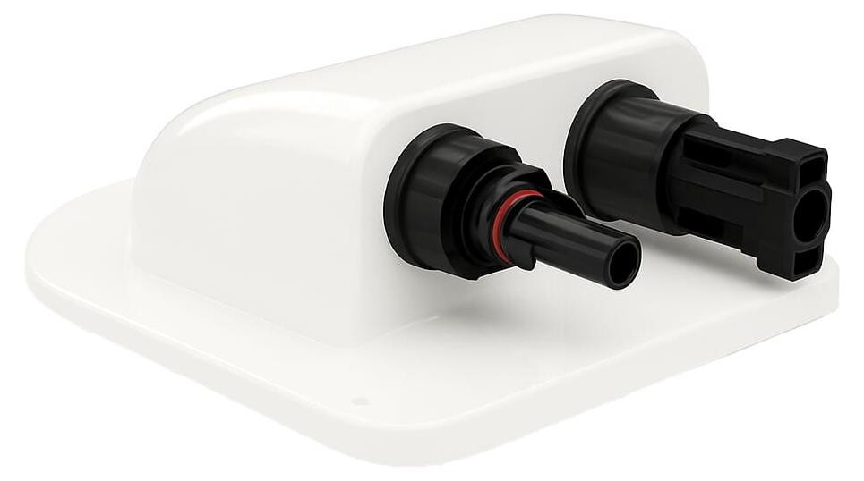 Orbit Electronic MC4 Dubbele Dakdoorvoer voor Zonnepaneel - Wit - Waterdicht