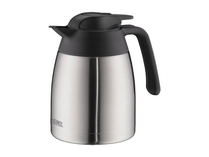Thermos geïsoleerde thermokannetje THV roestvrij staal mat 1 liter