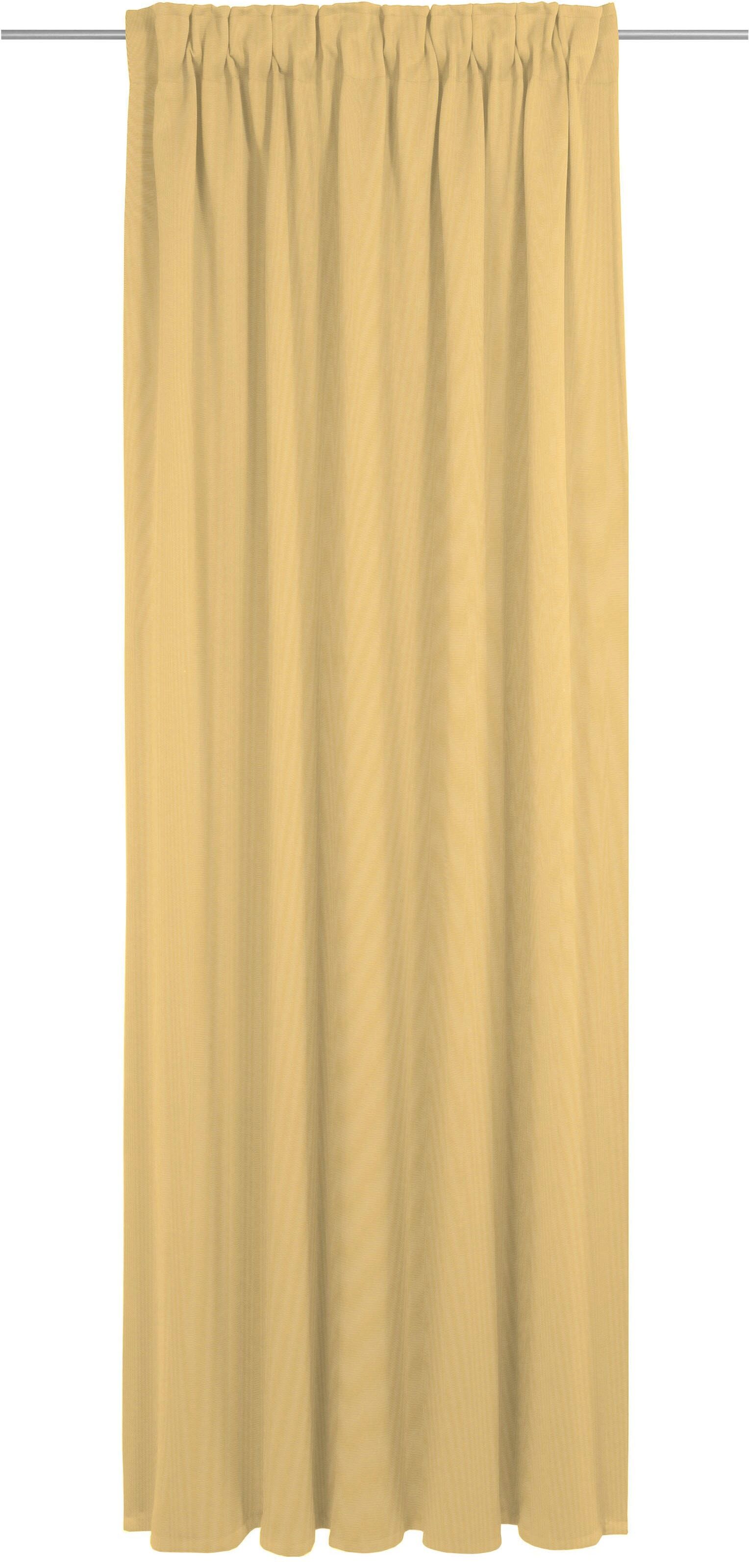 Vorhang ADAM "Uni Collection light", gelb (quitte), B:142cm H:235cm, Baumwolle (Bio-Baumwolle), Gardinen, Vorhang, aus 100% Bio-Baumwolle quitte 235cm, Multifunktionsband, 142cm