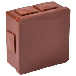 Abzweigkasten Aufputz-Feuchtraum Verbindungsdose Gummi Verschraubung gewindelos braun 86x86x40 mm ViPlast 002-02