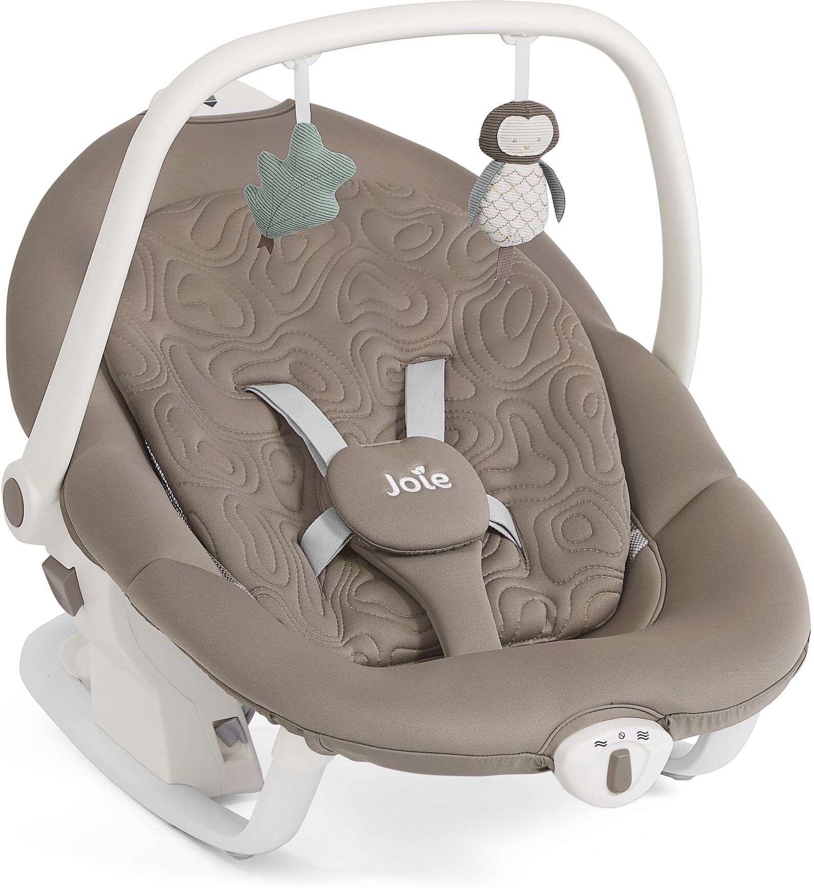 Babyschaukel JOIE "Serina 2in1 mit abnehmbarem Sitz", Baby, braun (braun, weiß), Babywippen Babyschaukel braun, weiß Einheitsgröße