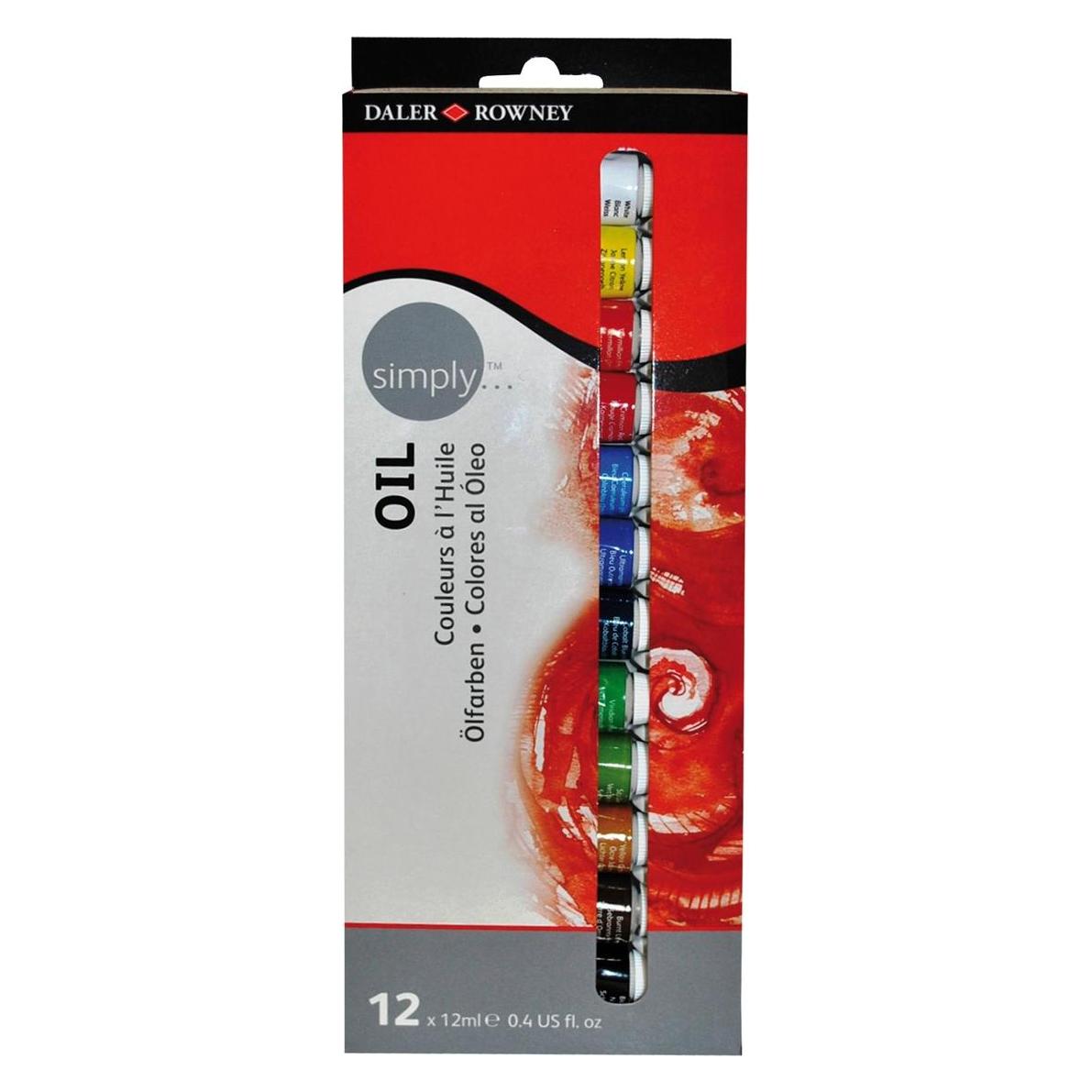 Magni DALER-ROWNEY SIMPLY Oil, Ölfarben-Einsteigerset mit 12 x 12 ml (32831695)