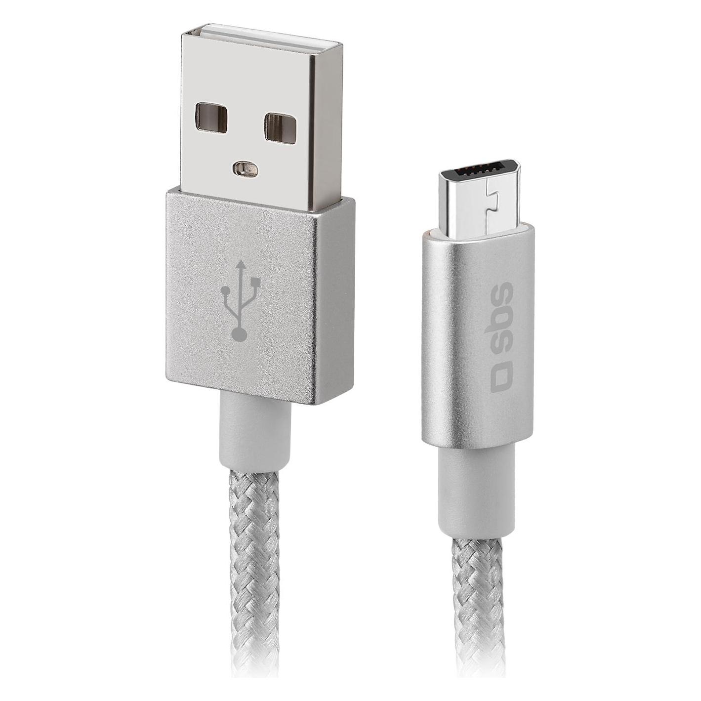 SBS Lade- und Datenkabel USB - Micro-USB (1 m, USB 2.0) (TECABLEMICROBS)