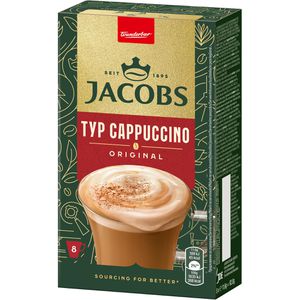 Jacobs Kaffee Cappuccino original, löslicher Kaffee, 8 Portionssticks