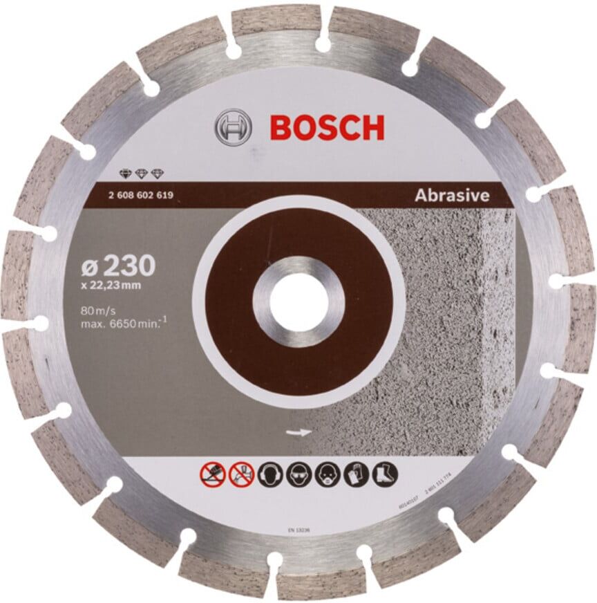 Bosch Diamanttrennscheibe Standard for Abrasive 230 x 22,23 x 2,3 x 10 mm (2608602619)