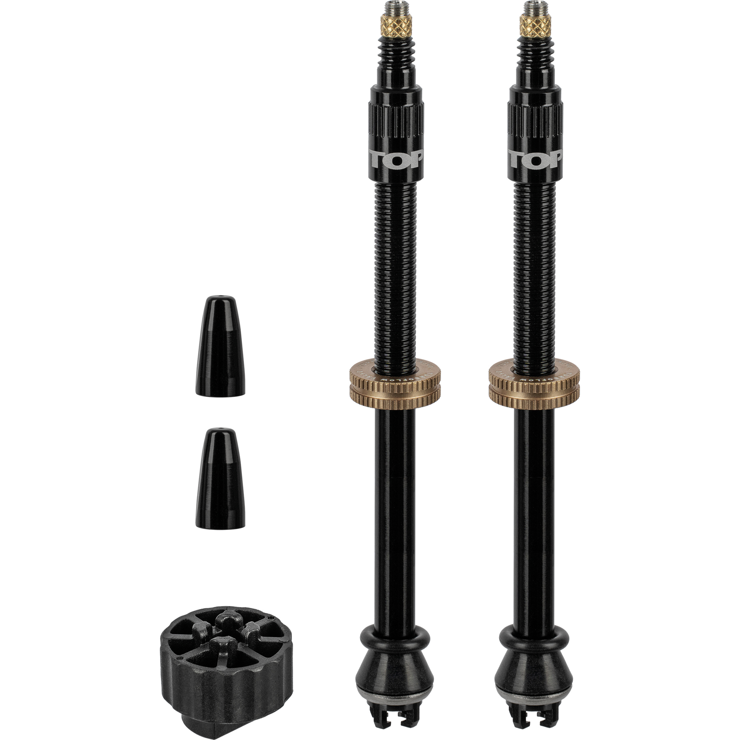 Topeak TurboFlow Valve Kit Fahrradzubehör schwarz Größe 60mm