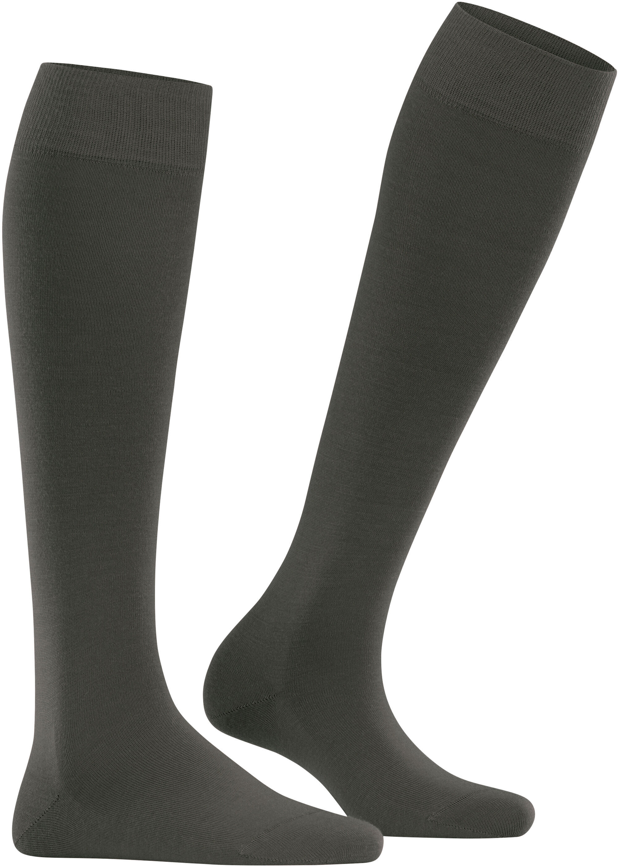 Kniestrümpfe FALKE "Softmerino", Damen, Gr. 39-40, Sockengröße, grau (military), Materialmix, Socken Kniestrümpfe, mit feinem Maschenbild, atmungsaktiv, temperaturausgleichend