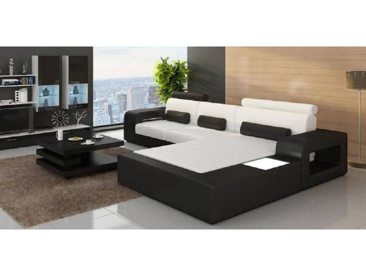 Xlmoebel Ecksofa Individualisiertes Leder-Ecksofa mit USB-Anschluss, Ecksofa, Hergestellt in Europa