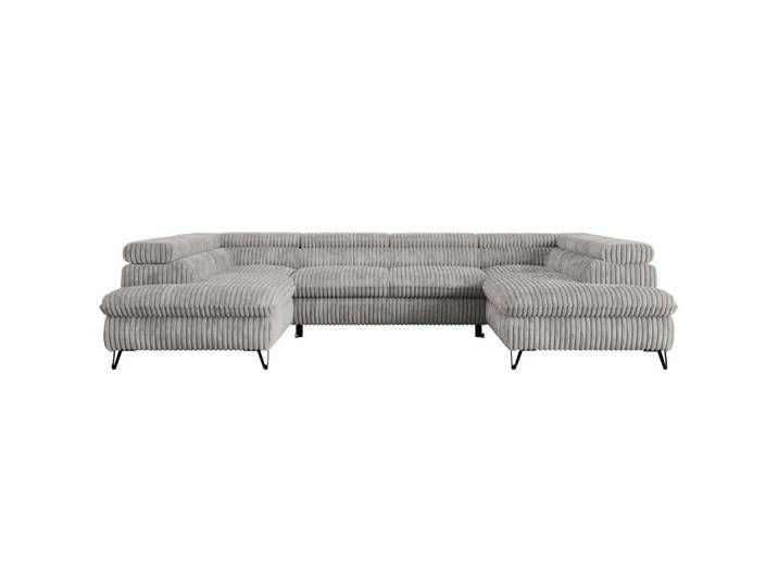 WOHNLANDSCHAFT PEDRO U Cord Grau