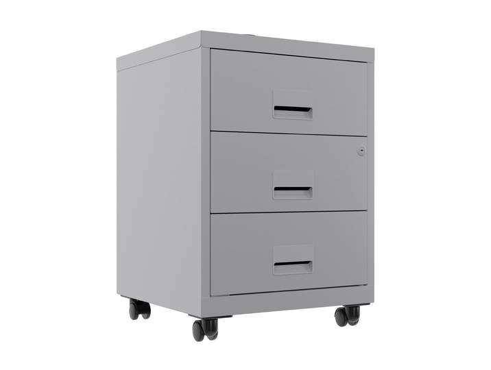 Caisson mobile Pratic 3 tiroirs - Corps et Tiroirs Gris