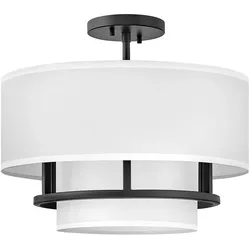 Elstead Lighting Graham Duo-Mount Pendelleuchte 406mm 3-flammig Schwarz