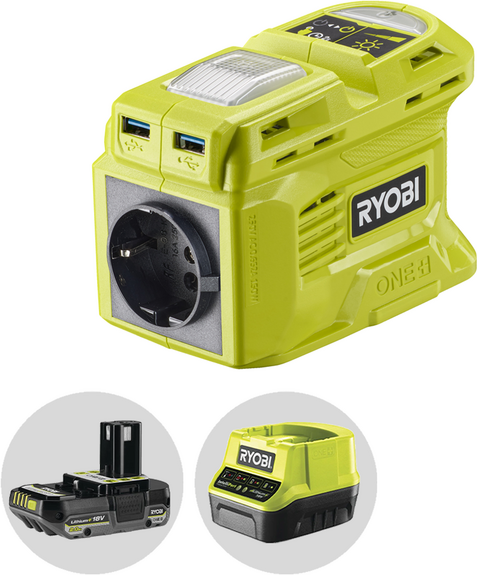 Ryobi RY18BI150B-0  18V 2Ah Inverter  Leistung 150 W  Ladefunktion