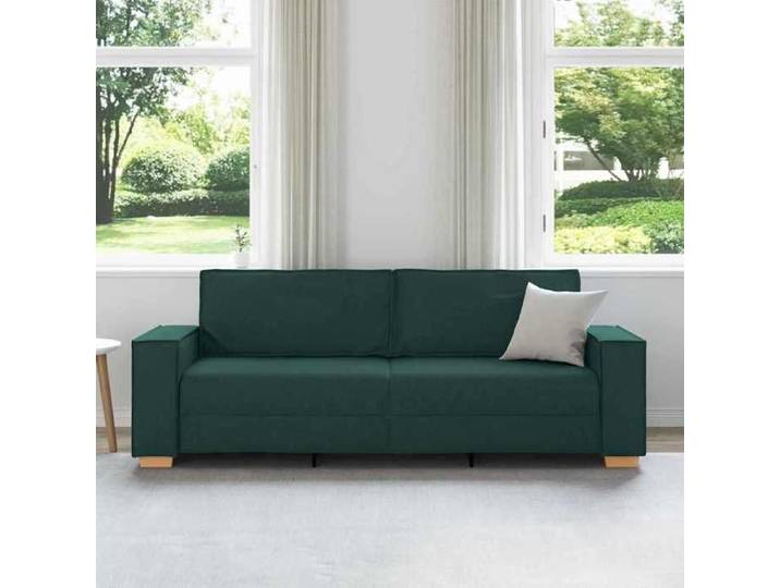 BEL-ACHAT* Canapé relax - Modèle droit - position fixe - Sofa Vert foncé 220x78x84 cm tissu Prom84297221
