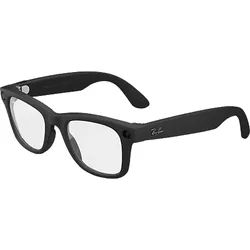 Ray-Ban Meta Wayfarer (Gen 2) mit AI, Foto- und Videoaufnahme, längere Akkulaufzeit – Schwarz matt, Gläser: Klar