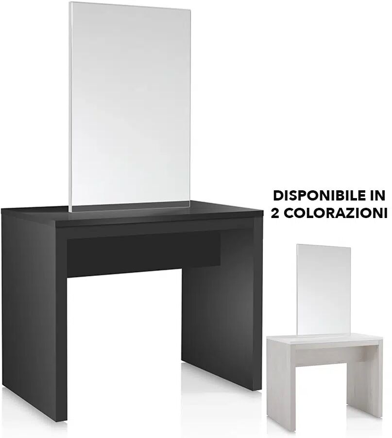 Xanitalia CONSOLLE BI-SIDE – SPECCHIERA BIFACCIALE PER PARRUCCHIERE 2 OPERATORI DI XANIPRO NERO