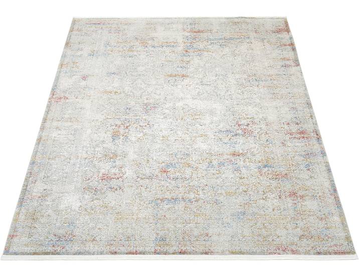 Teppich OCI DIE TEPPICHMARKE ILLUMINATION ZARA , bunt (multi), B:240cm H:8mm L:340cm, Polyacryl, Viskose, Teppiche, Teppich, Glanz Viskose, mit Fransen, Hoch Tief Struktur, Vintage, Wohnzimmer