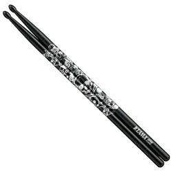 Tama 5B-S-BS Drumsticks OAK schwarz Totenkopf (Drums, Schlagzeug), Drumsticks + Schlägel, Schwarz
