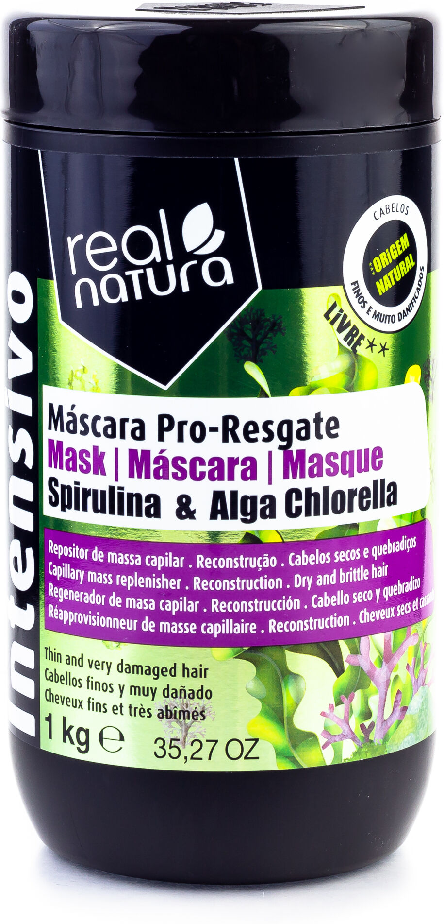Real Natura Pro Resgate Spirulina & Chlorella-Algen salzfreie