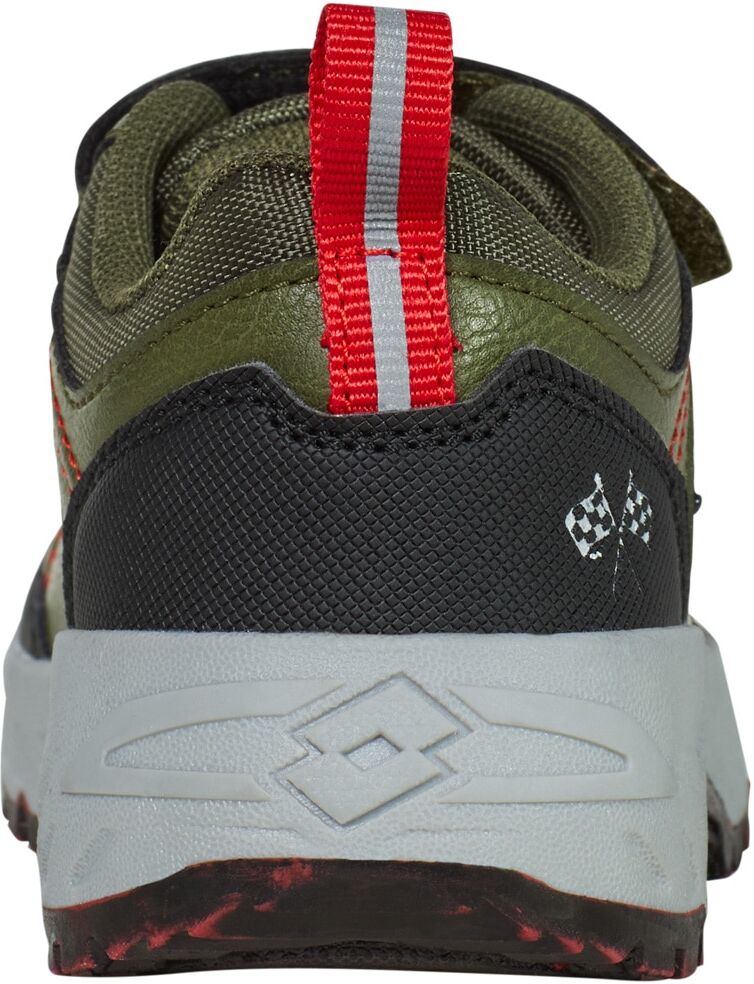 Sneaker LOTTO, Jungen, Gr. 26, grün (olive, rot), Synthetik, Textil, mehrfarbig, Schuhe Sneaker, - mit Blinklichtern