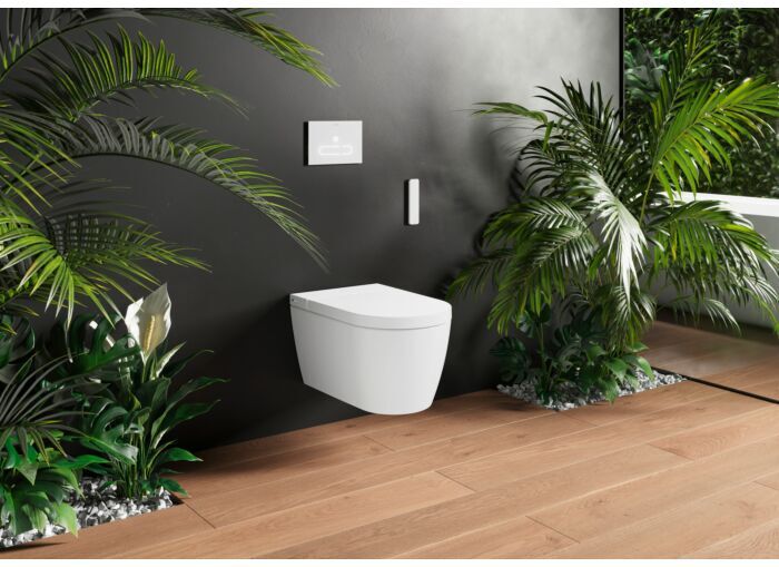 Duravit SensoWash Starck f Pro Kompakt Dusch-WC 650002012004300  DuraShield, Komplettanlage mit WC-Sitz, Rimless, Weiß