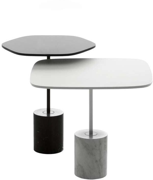 Lapalma Jey Couchtisch (40cm sechseckig, Beton / schwarz, 45cm, HPL Fenix schwar... 40cm sechseckig   Beton / schwarz   45cm   HPL Fenix schwarz