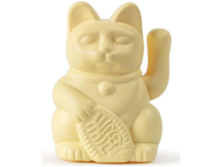 Lucky Cat Solar Winkekatze Gelb 5 cm