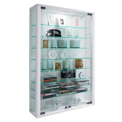 Wandregal VCM "Wandvitrine Hängevitrine Glasvitrine Vitrosa Mini", weiß, B:59cm T:18cm, Regale, Wandregal