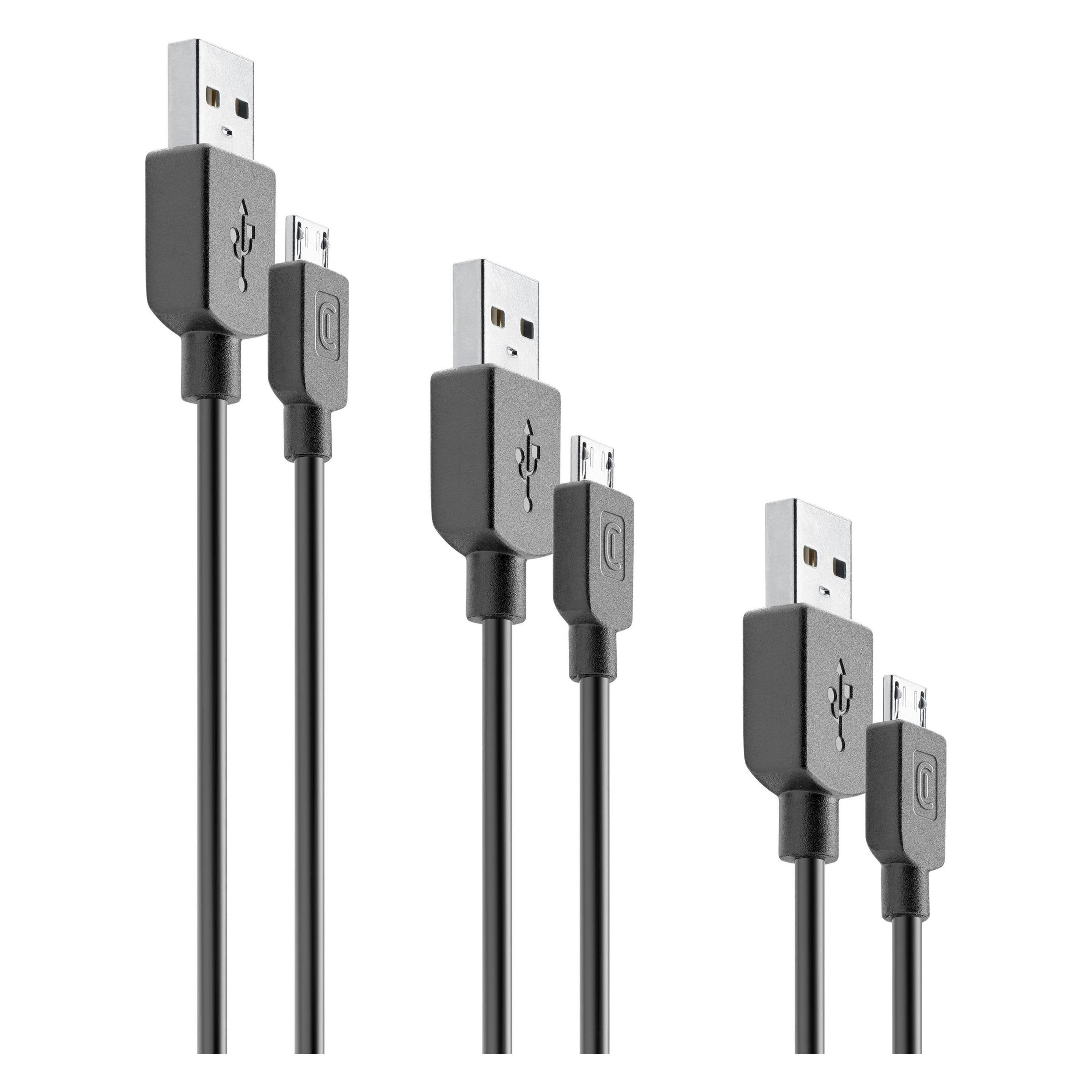 Cellularline Multipack Cables - MICRO USB (1.20 m) (USBDATA3XMICROK)