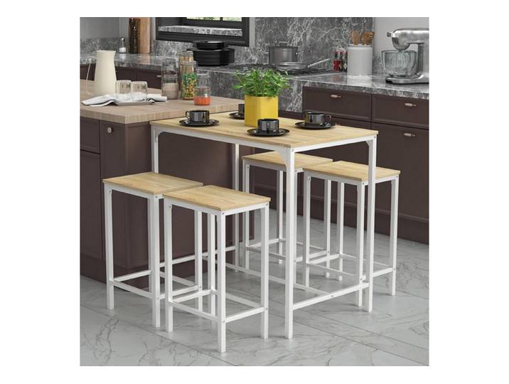 LuxusKollektion Bargruppe Bartisch Set Stahl Industriedesign