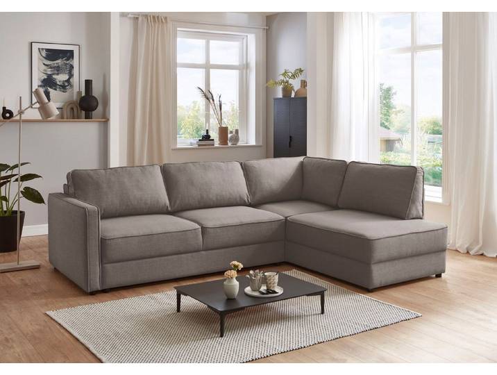 OTTO home Schlafsofa Chill, Ecksofa mit Schlaffunktion und Bettkasten