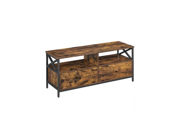 Hansiro Fernsehtisch Banjul, Braun, 40x50x120 cm, Wohnzimmer, TV Möbel, Lowboards, Lowboards stehend