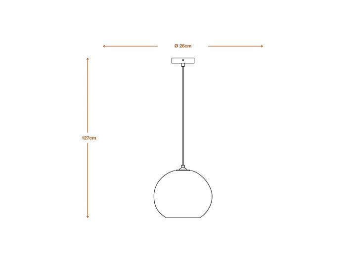 LEDVANCE Hängeleuchte Ball, dimmbar, braun / rost, für Wohn- / Esszimmer, Papier / Lunolit / Lunopal