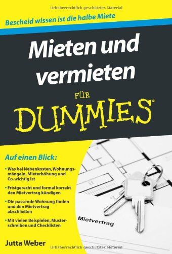 Jutta Weber - Mieten und vermieten für Dummies (Fur Dummies) - Preis vom 09.10.2026 07:28:09 h