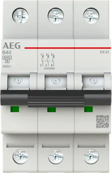 AEG EN63B40 stroomonderbreker, 40A, 3-polig, 6kA (2CDS253088R0405)