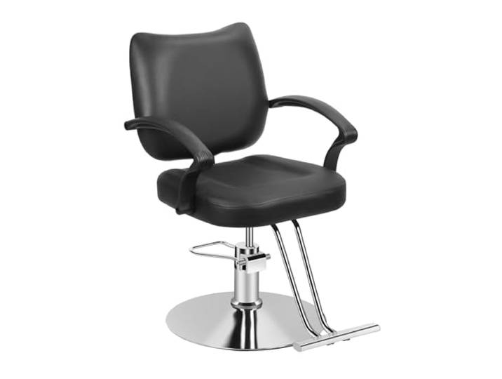 Tifemap Friseurstuhl Höhenverstellbar mit hydraulischer Pumpe, Barber Stuhl 360° Drehbar, Friseur Stuhl, Friseurstühle für Friseure Spas Tattoo-Salons, Salonstuhl belastbar bis 150 kg (Schwarz-2)