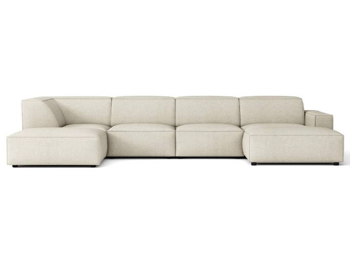 Selsey Sellmo - Ensemble de canapé\, tissu velours crème\, 366 cm