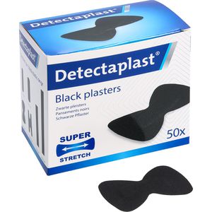 Detectaplast Pflaster Black Fingerkuppe, 50 Strips, elastisch, 6,8 x 3,8cm