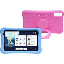 Denver TIQ-70394 (nur WLAN, 8", 64 GB, Black, Blue, Pink, Schwarz), Tablet, Blau, Pink, Schwarz