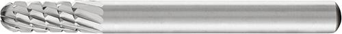 PFERD HSS-Frässtift mit 6-mm-Schaft, Kugelzylinderform C, Zahnung 3