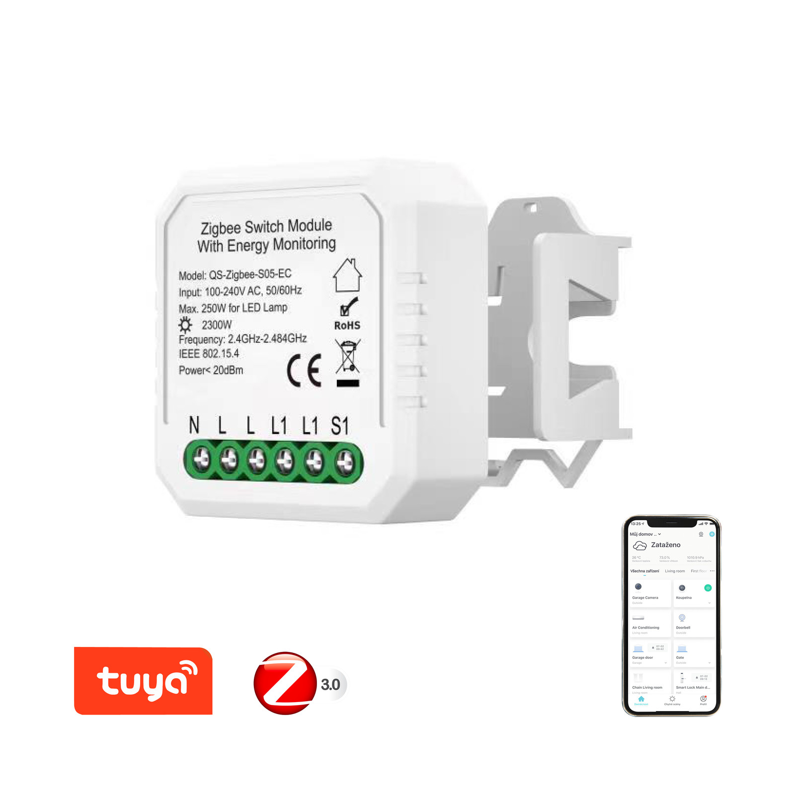 Immax NEO Smart controller V6 met energieverbruiksmeter en 1-knopsbediening, Zigbee 3.0