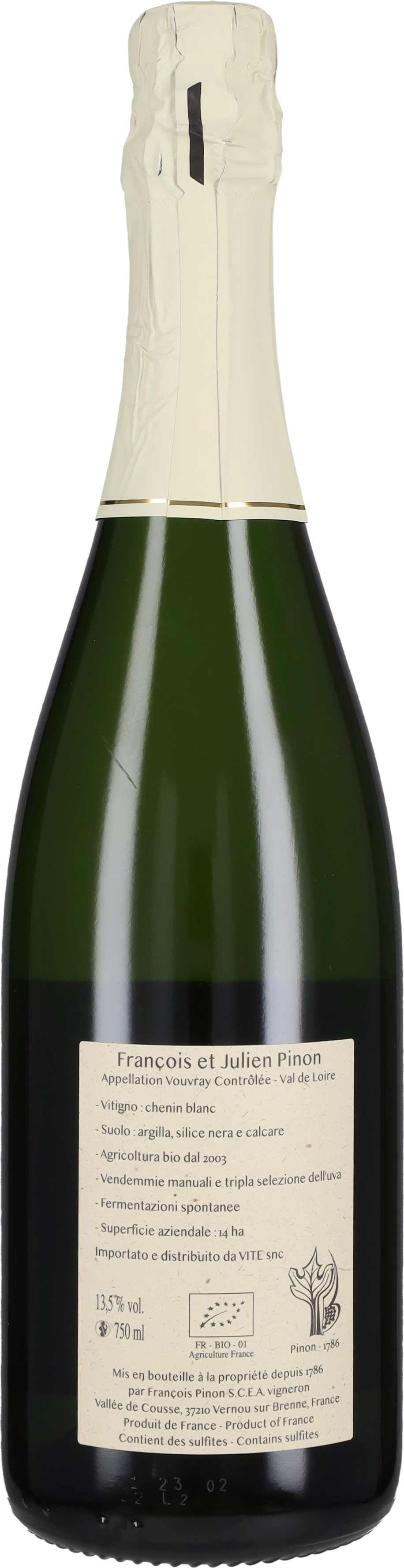 Vouvray Brut Non Dosé Pinon 2022